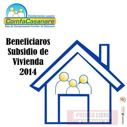 Comfacasanare dio a conocer el listado de beneficiarios para subsidio de vivienda