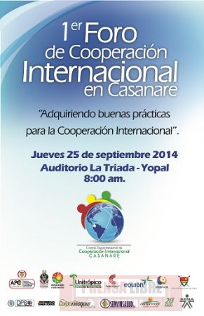 Hoy en Yopal Foro de Cooperación Internacional