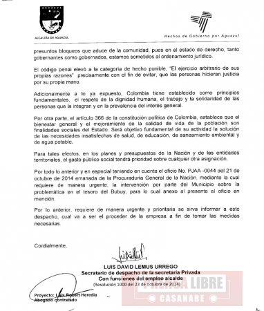 Procuraduría y Alcaldía de Aguazul tras presunto abuso de Perenco por cortar gas natural a comunidad rural