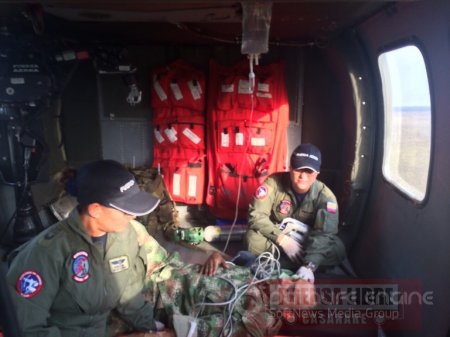 Grupo Aéreo del Casanare realizó evacuación aeromédica a soldado profesional