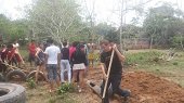 Jóvenes del Corregimiento de Santa Fe de Morichal trabajan en Parque Ecológico