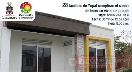 Vivienda departamental entrega este domingo 28 viviendas en el barrio Villa Lucía de Yopal