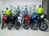 Policía desarticuló banda delincuencial dedicaba al hurto de motocicletas 