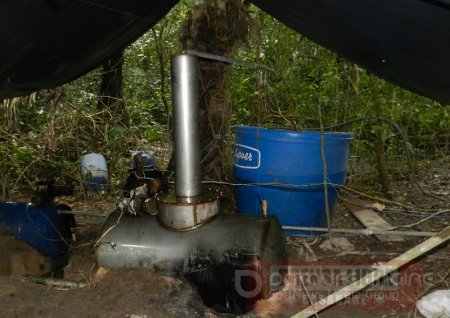En Villanueva el Ejército destruyó un cristalizadero para el procesamiento de pasta de base coca