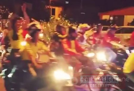 Caravanas en celebración del triunfo de la Selección Colombia en Yopal