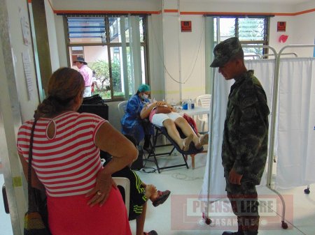 900 personas se beneficiaron de jornada de salud en Tauramena organizada por las Fuerzas Militares