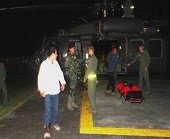 Grupo Aéreo de Casanare rescató a dos hombres atrapados por creciente del rio Cravo Sur