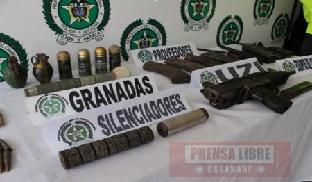 Material bélico del ELN fue hallado en zona rural de Aguazul