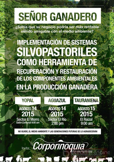 35 productores de Casanare participarán en proyecto de sistemas silvopastoriles de Corporinoquia
