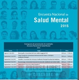 Este miércoles se presentan en Yopal los resultados de la encuesta nacional de salud mental