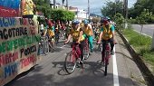 Ciclopaseo Ecológico recorrió las calles de Yopal en el día sin carro