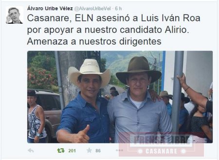 Alirio Barrera candidato del Centro Democrático a Gobernación afirma que continúan amenazas del ELN