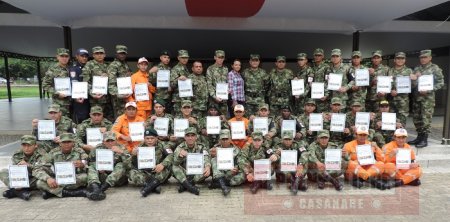 Soldados de la Brigada XVI se graduaron como socorristas de combate