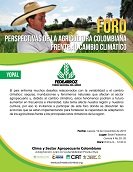 Este jueves foro "Perspectivas de la agricultura colombiana frente al cambio climático"