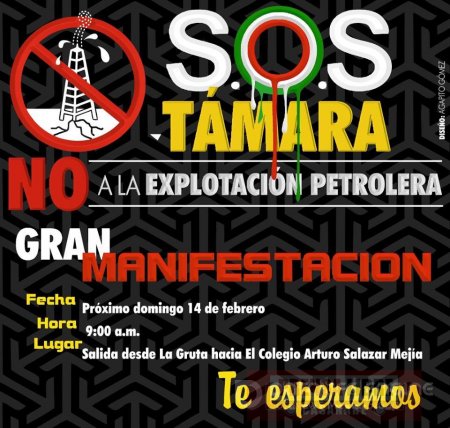 Marcha por la no explotación petrolera este domingo en Támara