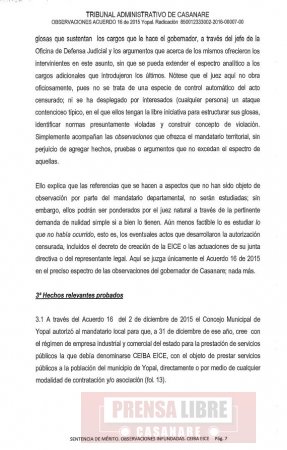 Ceiba EICE reúne los requisitos de legalidad según Tribunal Administrativo de Casanare