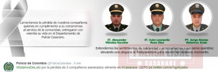 Comunicado oficial de la Policía Nacional sobre atentado en Plan Brisas