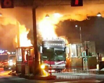 Bus procedente de Yopal se incineró en cercanías a Tunja