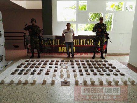Gaula Militar Ariari incautó 108 kilogramos de pasta base de  coca en el Meta
