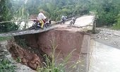 Puente amenazado por el invierno en Támara es intervenido por gestión del riesgo