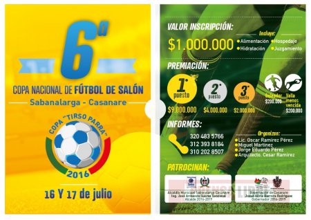 Copa nacional de fútbol de salón este fin de semana en Sabanalarga