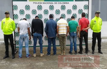Capturada banda dedicada a hurtar materiales de petroleras. Operatividad policial el fin de semana en Casanare