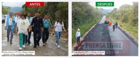 Prosperidad Social entrega hoy en Aguazul pavimento en la vía La Victoria - Palo Solo