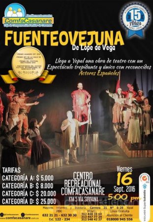 Comfacasanare presenta una obra de teatro única con reconocidos actores españoles