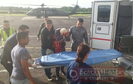 Grupo Aéreo de Casanare evacuó a un Policía herido por arma de fuego