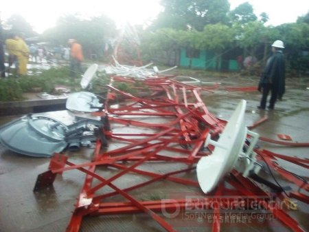 Torre de comunicaciones colapsó en Orocué