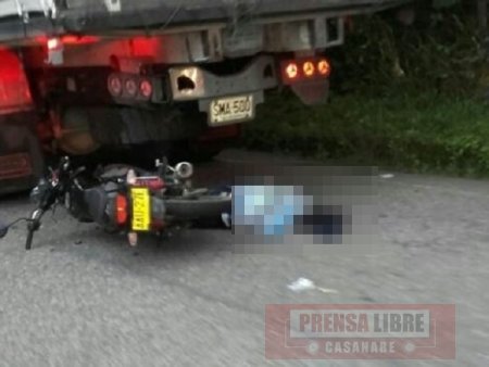 Víctima fatal en accidente de tránsito en Cupiagua 