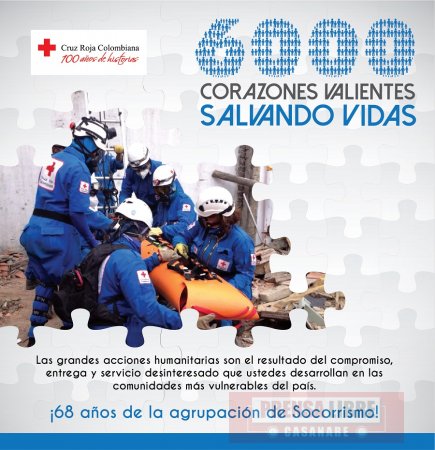 Cruz Roja Colombiana celebra hoy 68 años de la Agrupación de Socorrismo