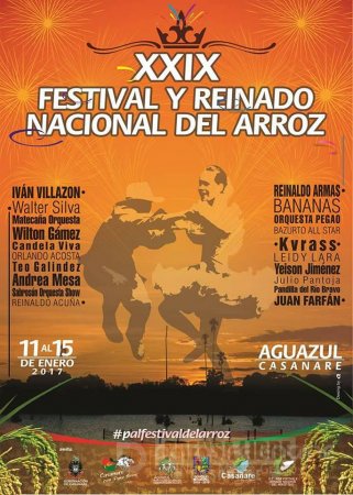Festival y Reinado Nacional del Arroz en Aguazul 