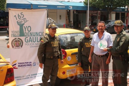 Campaña contra la extorsión en Aguazul