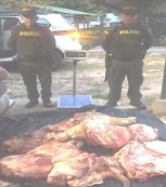 Policía incautó en Yopal 167 kilos de carne de res transportada de forma ilegal