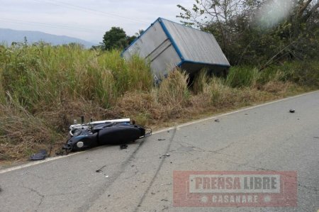Trágico accidente en la vía Aguazul - Maní