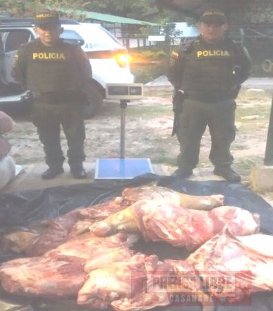 Policía incautó en Yopal 167 kilos de carne de res transportada de forma ilegal