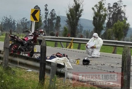 Moteros de Casanare implicados en grave accidente en Chiquinquirá. Una persona murió