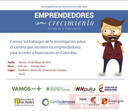 Libro sobre emprenderismo es presentado hoy en Yopal por Confecámaras e iNNpulsa Colombia 