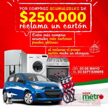 Supermercado El Metro entregará carro último modelo y electrodomésticos entre sus usuarios fieles 