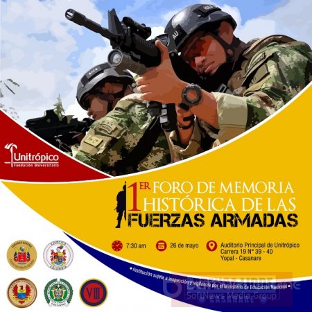 Hoy en Unitrópico foro de memoria histórica de las Fuerzas Armadas de Colombia