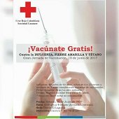 Jornada gratuita de vacunación realiza la Cruz Roja 