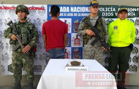 En Vichada tres personas capturadas por homicidio y tráfico de estupefacientes