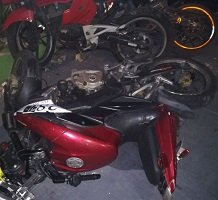 Camioneta de la Policía destruyó varias motocicletas en Yopal