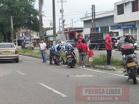 Ladrones de moto ocasionaron accidente de tránsito
