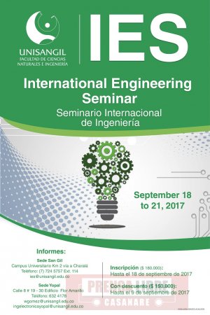 Seminario Internacional de Ingeniería IES Unisangil 2017
