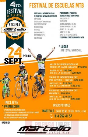 Festival de Ciclismo Martello este domingo en Yopal