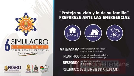 Casanare participará en Simulacro Nacional el próximo 25 de octubre