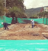 Cuestionan nueva remodelación del parque principal de Aguazul