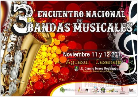 Encuentro Nacional de Bandas Musicales este fin de semana en Aguazul